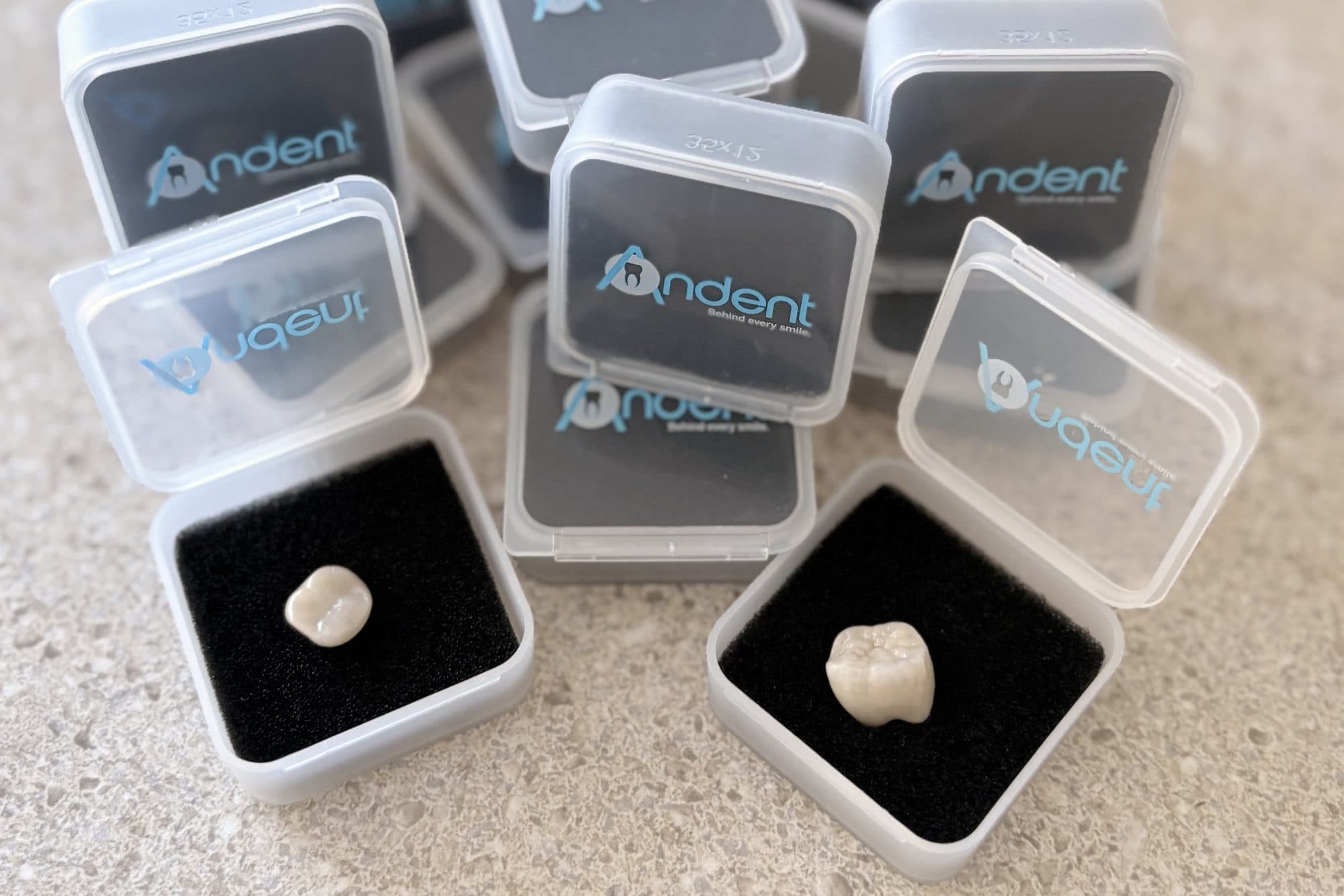 Crowns returned from the dental laboratory