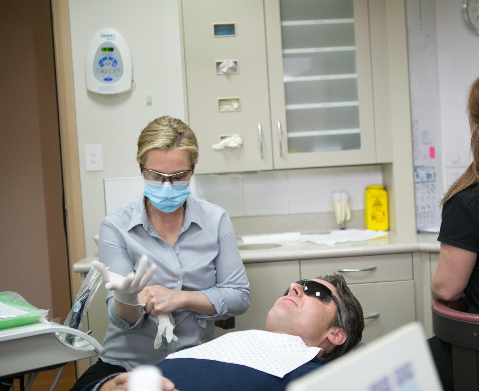 Dr Caitlin Oakley preparing for a check-up at Fresh Dentistry in Blackburn